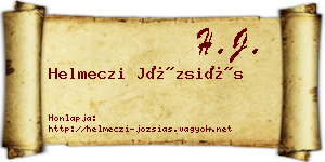 Helmeczi Józsiás névjegykártya